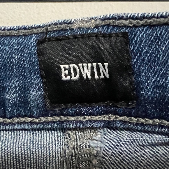 Edwin Elin Crop Straight Blue Jeans Women’s size 25 - Picture 10 of 15